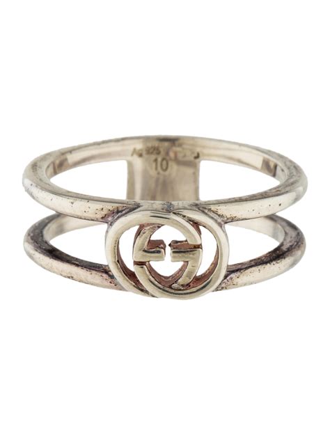 gucci ring interlocking g thin open band|gucci interlocking g 18k ring.